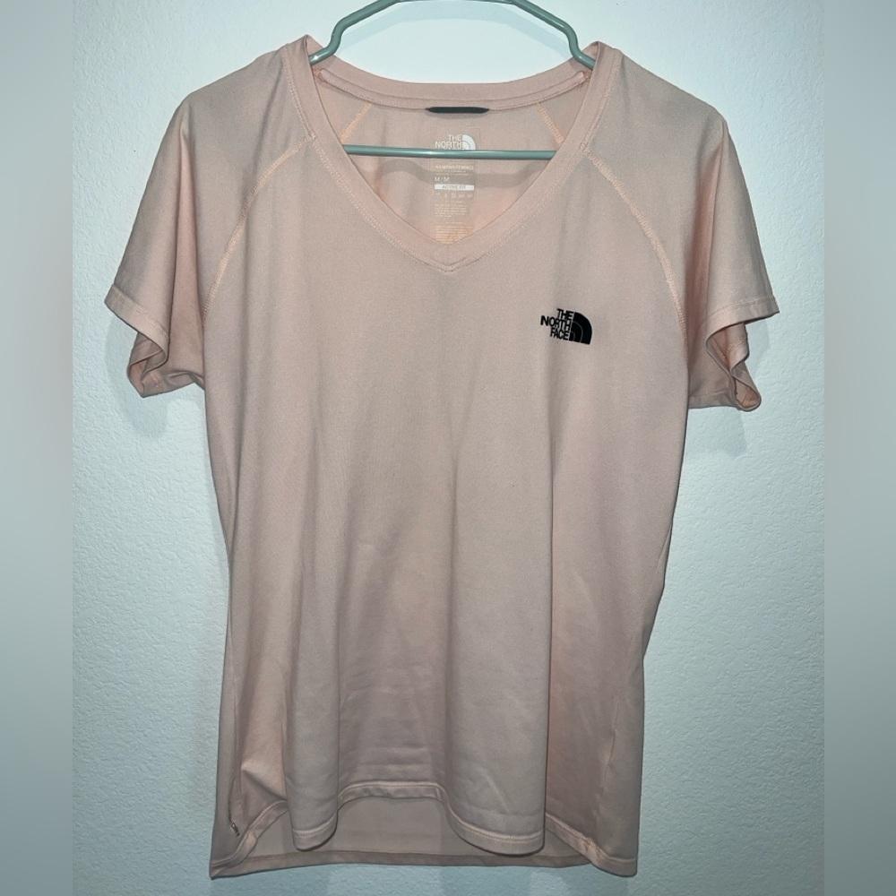 The North Face Women's Light Pink V-Neck Tee